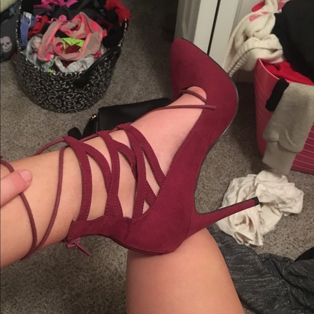Maroon heels